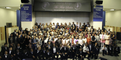 Group photo of Over 160 mentors and mentees at the annual Young Kings and First Ladies Mentoring Breakfast